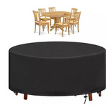 Capa Protetora De Mesa De Jardim Redonda Impermeável Uv De 1