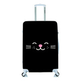 Capa Protetora Mala Viagem Personalizada Média Gato Preto
