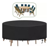 Capa Protetora Mesa Jardim Redonda Impermeável Uv 230×110 Cm