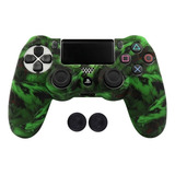 Capa Protetora Silicone Controle Ps4 Lobo + Par Grip