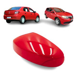 Capa Retrovisor Logan Sandero Versa Vermelho Vivo Motorista