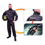 Capa Roupa Chuva Conjunto Couro Sintético Motoqueiro Flex