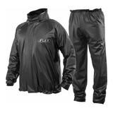 Capa Roupa Chuva Delta Flex Pvc Preta Moto Motoqueiro