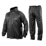 Capa Roupa Chuva Delta Flex Pvc Preta Moto Motoqueiros