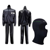 Capa Roupa Chuva Moto Alba Pvc Impermeável +capuz Bala Clava