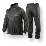  Capa Roupa De Chuva Delta Flex Pvc Preta Moto Motoqueiro