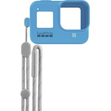 Capa Silicone Compativel Hero 8 Cordão Gopro Sleeve Lanyard