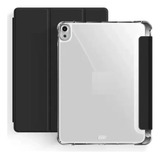 Capa Smart Case iPad Air 2 Sensor C/ Suporte P/ Caneta Cor Preto Fundo Transparente