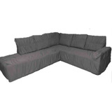 Capa Sofá De Canto Chaise Decoração Malha Elasticada