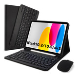 Capa Tablet+teclado+mouse Para iPad 10.2'' 9ª