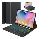 Capa Teclado Ç Luminoso Rgb P/ Galaxy Tab S7 & S8 Tela 11 