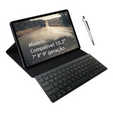 Capa Teclado Para iPad 9 G 10.2 Cores + Pelicula + Caneta