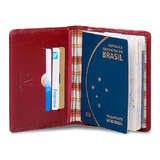 Capa Viagem Passaporte Documento Couro Legitimo