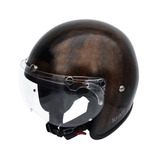  Capacete Aberto Old School Kraft Lançamento Premium Marrom