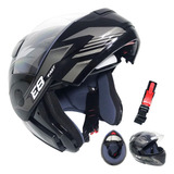 Capacete Articulado Masculino Ebf E8 Fast Prata Robocop