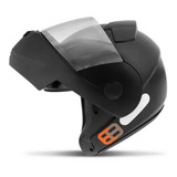 Capacete Articulado Preto Fosco Ebf E8 Escamoteavel Robocop