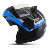Capacete Articulado Protork V-pro Jet 2 Carbon Preto