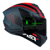 Capacete Asx Axxis Draken Vector Modelos + Viseira Fumê V18b
