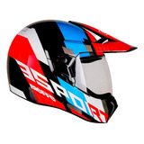 Capacete Bieffe 3 Sport Adventure Preto Azul Brilho