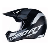 Capacete Bieffe 3 Sport Adventure Preto Chumbo Fosco