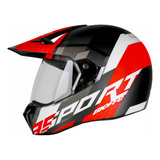 Capacete Bieffe 3 Sport Adventure Preto Grafite Brilho