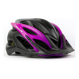 Capacete Ciclismo Absolute Luna C/ Led Preto/roxo Tamanho P/m (54-57cm)