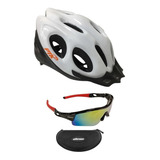Capacete Ciclismo Ajustável Bike Mtb Speed+brinde Óculos Sol