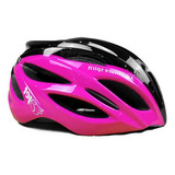 Capacete Ciclismo Jet Adventure Hornet Rosa Preto