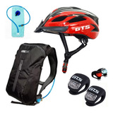 Capacete Ciclismo Mochila Hidrataçao 2l Bike Kit Lanterna