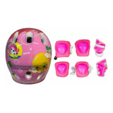 Capacete Criança+ Kit Segurança Infantil Bike Skate Patinete