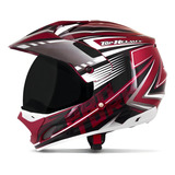 Capacete Cross Viseira Fumê Pro Tork Th1 Adventure Vermelho Tamanho Do Capacete 60