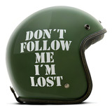 Capacete Custom Etceter Army Brilhante Personalizado Cor Verde Militar Tamanho Do Capacete 56