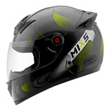 Capacete De Moto Fechado Mixs Mx5 Blaze Forro Removível Cor Amarelo Brilhante Tamanho Do Capacete 56