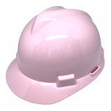 Capacete De Proteção Msa Rosa + Supenção Catraca C.a 498