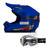Capacete De Trilha Mx Pro Tork + Óculos Motocross Kit