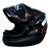 Capacete Fechado Automatic Viseira Cristal Preto Vermelho