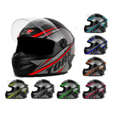 Capacete Fechado Pro Tork R8 Viseira Cristal 2mm Varias Cor