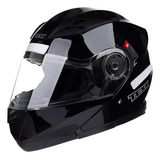 Capacete Fechado Texx Escamoteavel Gladiator V3 Brilhante Cor Preto-brilhante Tamanho 58 Tamanho Do Capacete 58