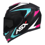 Capacete Feminino Asx Eagle Street Rosa Fechado Esportivo