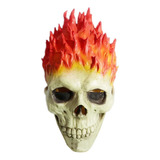 Capacete Flame Skeleton/capa De Rosto Inspirada/ghost Rider