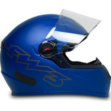 Capacete Gt Classico Fw3 Fosco Estrada Urbano Tam 56 58 60 Cor Azul Desenho Gt Classic
