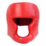 Capacete Head Guard Boxeo Sparring Cuero 50 A 58 Cm Vermelho