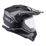 Capacete Helt Cross Vision Glass Titanium Com Óculos Interno