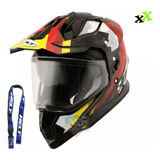 Capacete Helt Cross Vision Glass Titanium Com Viseira Solar