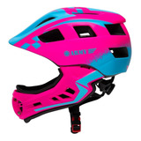 Capacete Infantil Bike Skate Patins Fechado Rosa/azul