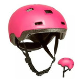 Capacete Infantil Com Ajuste Rosa Patinet Skate Patins Bike 
