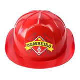 Capacete Infantil De Bombeiro Plastico - Kit C/05 Unds