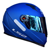 Capacete Ls2 Ff358 Xdron Neon Laranja Azul Amarelo Branco Cor Azul Fosco Desenho Monocolor Tamanho Do Capacete 60