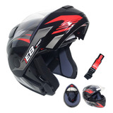 Capacete Masculino Ebf E8 Fast Vermelho Robocop Tam 58