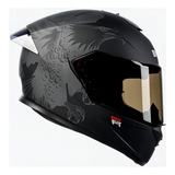 Capacete Moto Bieffe B-12 Ft Cor Preto Fosco Com Cinza Tamanho 60 Com Viseira Fumê Extra